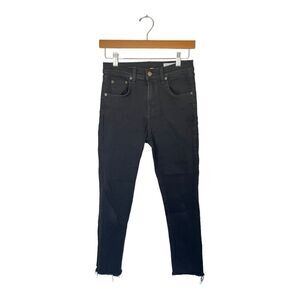 Rag & Bone | High Rise Ankle Skinny Raw Hem Black Denim Women’s‎ Jeans 26